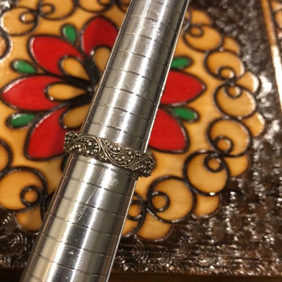 LOIS HILL Sterling Silver Granulated Ring With Oxidized Finish Size 8-1/2 - Picture 9 of 12